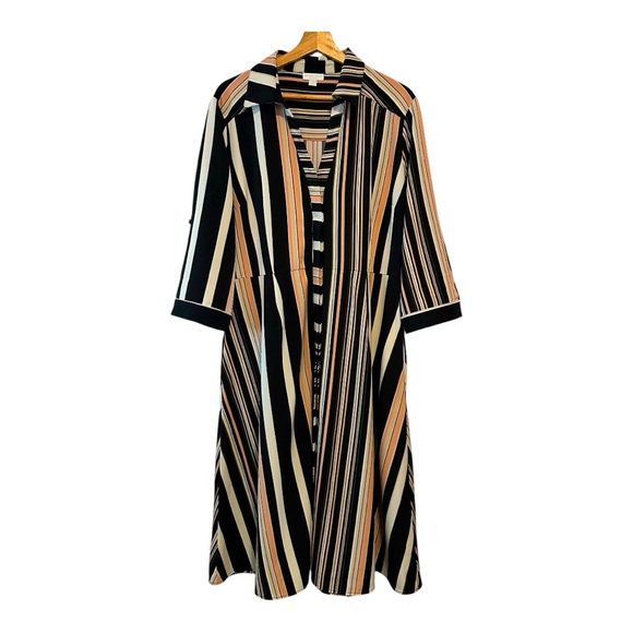 New York & Company Dresses & Skirts - New York & Co Women's Striped Long Sleeve Maxi Dress Size X-Large